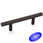 *5 Pack* Cosmas Cabinet Hardware Oil Rubbed Bronze Euro Bar Pull #305-3.5ORB. Fixed Price $12.09.