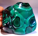 3.75" Lb 11.6 Oz Top Quality Polished Bull's Eye Malachite, Congo! M523. Fixed Price $170.00.