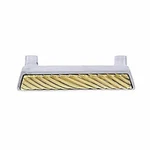 Vicenza Designs Sanzio Wavy Lines Finger Pull, Antique Nickel/polished Gold. Fixed Price $62.85.
