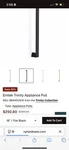 Pair Of Emtek Trinity Appliance Pull, 18 Flat Black.. Fixed Price $179.99.