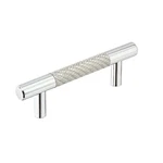 Emtek 86385US15 Carbon Fiber 3" C-to-c Bar Pull Silver Satin Nickel. Fixed Price $35.86.