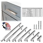 Brushed Nickel Modern Kitchen Cabinet Handles Drawers Pulls Knob Stainless Steel. Fixed Price $241.88.