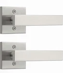 Knobelite 2 Pack Dummy Door Lever Satin Nickel Square Handles Ships Usa. Fixed Price $19.99.