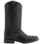 Ferrini Dakota Hornback Caiman Square Toe Pull On Cowboy Mens Black Dress Boots. Fixed Price $409.00.