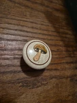 Vintage Mushroom Brown Speckled Ceramic Knob Pull, Cabinet Drawer Door, Qty 1. Fixed Price $8.98.