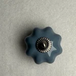 Brainerd Ceramic Flower Cabinet Knob Blue Gloss 1-3/8 With Hardware. Fixed Price $5.00.