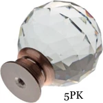 5PK-GLIDERITE 1-5/8" K9 Crystal Cabinet Knob Oil Rubbed Bronze Base- 9003-ORB-40. Fixed Price $16.99.