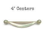 Vintage Drawer Pull 4" Centers Silver Atomic Mid Century Modern Handle Mcm F4 Rf. Fixed Price $12.00.
