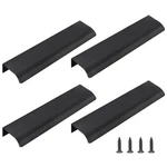 Qjaiune Black Back Mount Finger Edge Pull 200MM/7.87" - 4 Pcs,. Fixed Price $13.35.