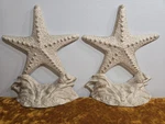 Painted Cast Iron Starfish Seashell Table Decor Set Of 2 Beach Nautical. Fixed Price $21.99.