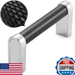 Koofizo 10-PACK Black Chrome Knurled Cabinet Pulls Handles 3" Dresser Kitchen. Fixed Price $69.81.