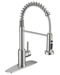 Kitchen Remodeling Faucet - Brushed Nickel Stainless Steel Single Handle Sprayer. Fixed Price $74.99.