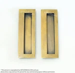 Solid Brass Baldwin Flush Pulls - 5.90 Inch Vintage Set Of 2 For Sliding Door. Fixed Price $40.00.