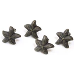 Antique Bronze Drawer Pull Knob Set 4 Beach Starfish Sea Nautical W/ Screws. Fixed Price $18.00.