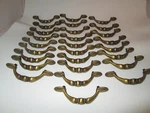 Set Of 27 Brass Brushed Gold Belwith Cabinet Pulls Drawer Handle Braided Vtg. Fixed Price $89.99.