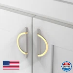 Coinkoly 10-PACK Brushed Satin Nickel Gold Cabinet Pulls 5" (128MM) Hole. Fixed Price $75.84.