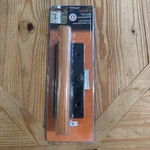 New Prime-line 1126 Black Diecast Sliding Patio Door Handle With Wood. Fixed Price $38.00.