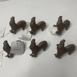 Lot Of 6 Chicken Cabinet Drawer Country Metal Door Knobs. Fixed Price $85.00.