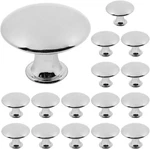 16 Pcs Polished Chrome Cabinet Knobs, Round Dresser Kitchen Drawer. Fixed Price $17.64.