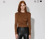 Walter Baker Gavie Solid Ruched Top Size $138 Msrp. Fixed Price $32.00.