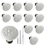 Biaungdo 12 Pcs White Ceramic Kitchen Cabinet Knobs And Pulls, Retro Vintage .... Fixed Price $20.22.