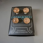 Cynthia Rowley Light Pink Glass Crystal Drawer Pulls Round Knobs Set Of 4 -new. Fixed Price $21.95.