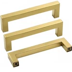 Goldenwarm 15 Pack Brushed Brass Kitchen Cabinet 3-3/4IN Hole Centers,. Fixed Price $57.11.