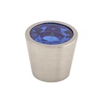 Blue Crystal Center 13/16" Diameter Cabinet Round Knob Brushed Satin Nickel. Fixed Price $22.01.