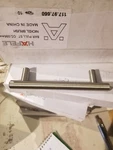 Hafele 117.97.660 Bar Pull, Cosmopolitan, Steel, Brushed Nickel, (lot Of 10). Fixed Price $15.00.