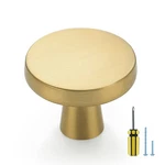 Ravinte 30 Solid Knobs Kitchen Cabinet Round Pulls Pack, Brushed Gold. Fixed Price $72.76.