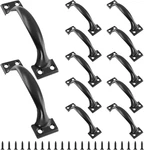 12 Pcs Gate Handle Pulls, 5" In Black, Garage Door With Screws. Fixed Price $12.71.