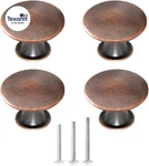 4X Copper Drawer Knobs Oil Rubbed Cabinet Bronze Round Antique Dresser Doo. Fixed Price $13.28.