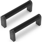 Komotia 10PK Matte Black Knurled Cabinet Pulls 3-3/4" Hole Ctrs Kitchen Hndls. Fixed Price $60.93.