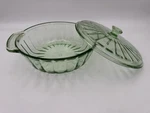 Martha Stewart Mse Green Glass Covered Lidded Casserole Dish W/ Square Knob 2 Qt. Fixed Price $13.79.
