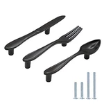 Cengood 3-PACK Cabinet Pulls Spoon Knife Fork Shape Door Handles Hole Center .... Fixed Price $20.42.