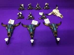 Steer Vanity Knob Cow Bull Kitchen Drawer Pull Qty 7 Hooks 3. Fixed Price $62.58.
