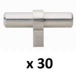 *3 10-PACKS* Gliderite 2-1/4 In. Euro Style Stainless Steel Finish T-bar Knobs. Fixed Price $39.99.