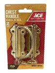 Ace 3.5" Bright Brass Chest Handle Drop Pull Cabinet Drawer Vintage 2 Pack. Fixed Price $12.95.
