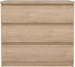 Contemporary 3-DRAWER Chest Engineered Wood Jackson Hickory Finish Compact. Fixed Price $195.73.