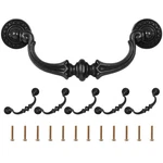 Supkiir 6 Pack Drawer Pulls Handles, 5.5" Hole Center Vintage Antique Black K.... Fixed Price $37.31.