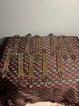 11 Amerock Antique Brass English 8.5" French Colony Cabinet Pull Backing Plates. Fixed Price $57.00.