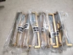 Lot Of 17 Gliderite 8-3/4" Solid Square Slim Bar Pull Brass Gold 21683-224-BG-1. Fixed Price $40.00.