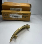 Signature Hardware Edvard Solid Brass Curved Cup Pull - Satin. Fixed Price $9.50.