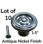 Baldwin 4646-151-BIN 1.50 Solid Brass Rope Cabinet Knob Antique Nickel Nos (10). Fixed Price $99.99.