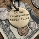 2008 Harley Davidson Super Glide Motorcycle Solid Brass Key Fob. Fixed Price $16.95.