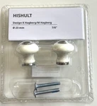 Pack Ikea Hishult Furniture Pull Knob Handle Porcelain White 7/8 "(23 Mm) New. Fixed Price $8.89.