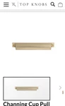 Top Knobs - TK775HB Channing Cup Pull 7" Honey Bronze Barrington Collectio. Fixed Price $18.00.
