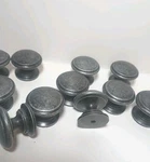 Antique Pewter Style Cabinet Knob Aged Silver Round Kitchen Drawer Door Pull. Fixed Price $45.00.