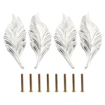 Mgoodoo 2 Pairs Silver Long Leaf Shape Drawer Knobs, 4.13" Pull Handle F.... Fixed Price $24.67.