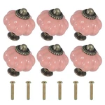 6 Pack Ceramic Knobs Pumpkin Cabinet Drawer Pink. Fixed Price $17.00.